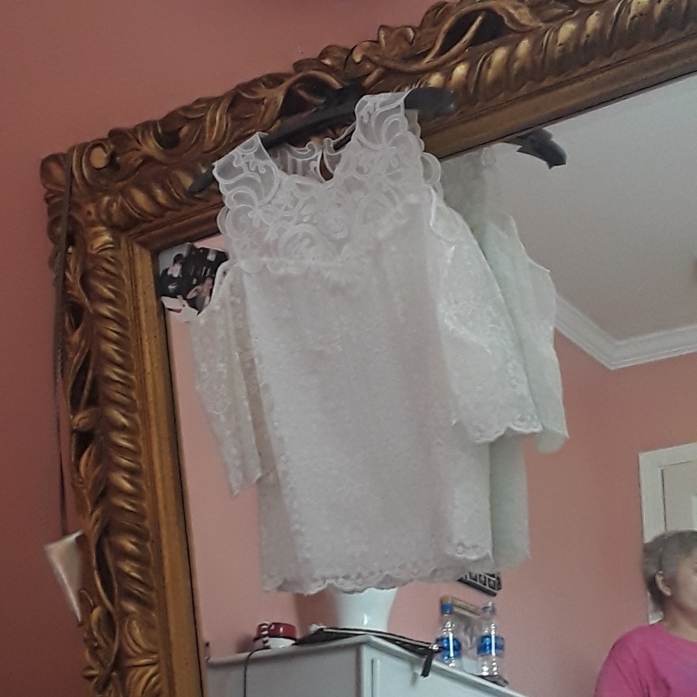 Small sheer white blouse make offers